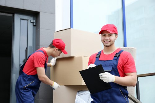 A local removals team managing office relocation logistics in Eltham