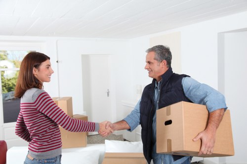 Securely packed van interior for safe transport
